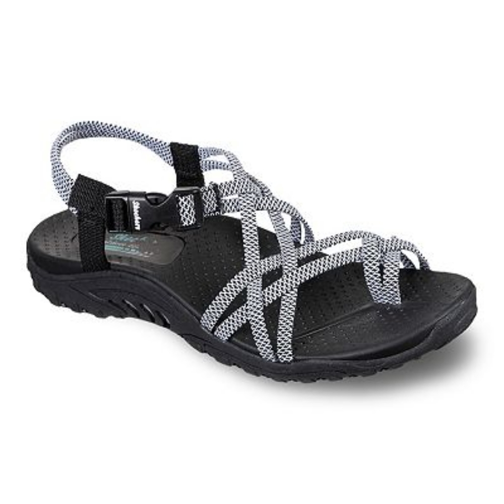 Skechers Outdoor Boho Strappy Sandals (Black/White)